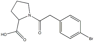 1-[(4-bromophenyl)acetyl]pyrrolidine-2-carboxylic acid 结构式