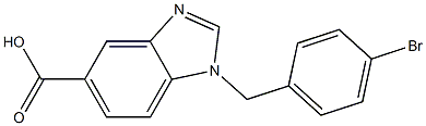 1-[(4-bromophenyl)methyl]-1H-1,3-benzodiazole-5-carboxylic acid 结构式