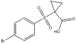 1-[(4-bromophenyl)sulfonyl]cyclopropanecarboxylic acid 结构式