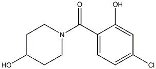 1-[(4-chloro-2-hydroxyphenyl)carbonyl]piperidin-4-ol 结构式