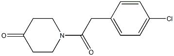 1-[(4-chlorophenyl)acetyl]piperidin-4-one 结构式