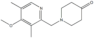 1-[(4-methoxy-3,5-dimethylpyridin-2-yl)methyl]piperidin-4-one 结构式