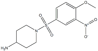 1-[(4-methoxy-3-nitrobenzene)sulfonyl]piperidin-4-amine 结构式