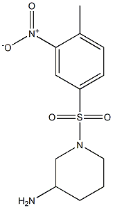 1-[(4-methyl-3-nitrobenzene)sulfonyl]piperidin-3-amine 结构式