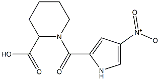 1-[(4-nitro-1H-pyrrol-2-yl)carbonyl]piperidine-2-carboxylic acid 结构式