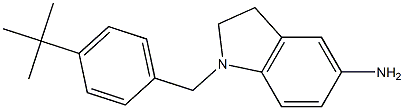 1-[(4-tert-butylphenyl)methyl]-2,3-dihydro-1H-indol-5-amine 结构式