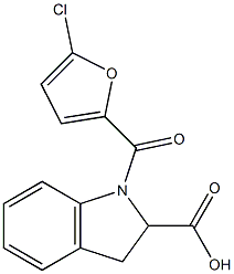 1-[(5-chlorofuran-2-yl)carbonyl]-2,3-dihydro-1H-indole-2-carboxylic acid 结构式