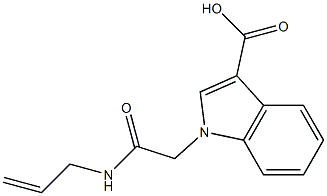 1-[(prop-2-en-1-ylcarbamoyl)methyl]-1H-indole-3-carboxylic acid 结构式