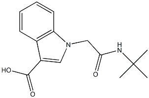 1-[(tert-butylcarbamoyl)methyl]-1H-indole-3-carboxylic acid 结构式