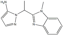 1-[1-(1-methyl-1H-benzimidazol-2-yl)ethyl]-1H-pyrazol-5-amine 结构式