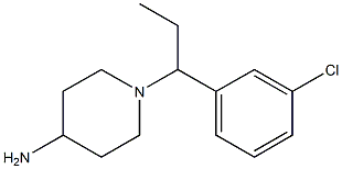 1-[1-(3-chlorophenyl)propyl]piperidin-4-amine 结构式