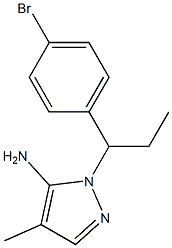 1-[1-(4-bromophenyl)propyl]-4-methyl-1H-pyrazol-5-amine 结构式