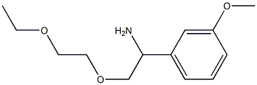 1-[1-amino-2-(2-ethoxyethoxy)ethyl]-3-methoxybenzene 结构式