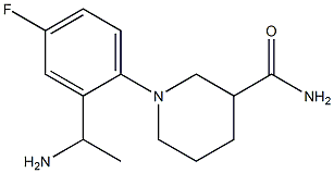 1-[2-(1-aminoethyl)-4-fluorophenyl]piperidine-3-carboxamide 结构式