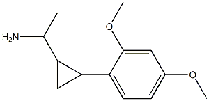 1-[2-(2,4-dimethoxyphenyl)cyclopropyl]ethan-1-amine 结构式