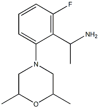 1-[2-(2,6-dimethylmorpholin-4-yl)-6-fluorophenyl]ethan-1-amine 结构式