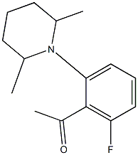 1-[2-(2,6-dimethylpiperidin-1-yl)-6-fluorophenyl]ethan-1-one 结构式