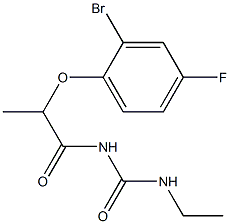 1-[2-(2-bromo-4-fluorophenoxy)propanoyl]-3-ethylurea 结构式