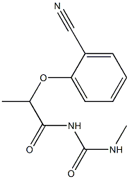 1-[2-(2-cyanophenoxy)propanoyl]-3-methylurea 结构式