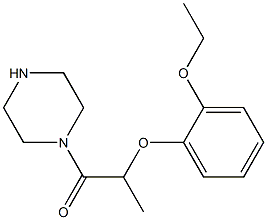 1-[2-(2-ethoxyphenoxy)propanoyl]piperazine 结构式