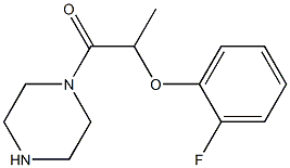 1-[2-(2-fluorophenoxy)propanoyl]piperazine 结构式