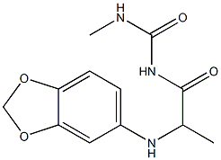 1-[2-(2H-1,3-benzodioxol-5-ylamino)propanoyl]-3-methylurea 结构式