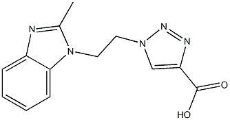 1-[2-(2-methyl-1H-1,3-benzodiazol-1-yl)ethyl]-1H-1,2,3-triazole-4-carboxylic acid 结构式