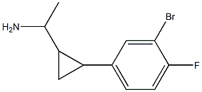 1-[2-(3-bromo-4-fluorophenyl)cyclopropyl]ethan-1-amine 结构式