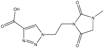 1-[2-(3-methyl-2,5-dioxoimidazolidin-1-yl)ethyl]-1H-1,2,3-triazole-4-carboxylic acid 结构式