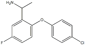 1-[2-(4-chlorophenoxy)-5-fluorophenyl]ethan-1-amine 结构式