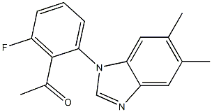 1-[2-(5,6-dimethyl-1H-1,3-benzodiazol-1-yl)-6-fluorophenyl]ethan-1-one 结构式