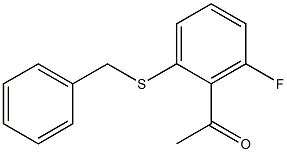 1-[2-(benzylsulfanyl)-6-fluorophenyl]ethan-1-one 结构式