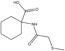 1-[2-(methylsulfanyl)acetamido]cyclohexane-1-carboxylic acid 结构式