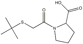 1-[2-(tert-butylsulfanyl)acetyl]pyrrolidine-2-carboxylic acid 结构式