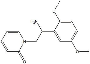 1-[2-amino-2-(2,5-dimethoxyphenyl)ethyl]pyridin-2(1H)-one 结构式