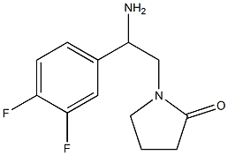 1-[2-amino-2-(3,4-difluorophenyl)ethyl]pyrrolidin-2-one 结构式