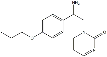 1-[2-amino-2-(4-propoxyphenyl)ethyl]pyrimidin-2(1H)-one 结构式