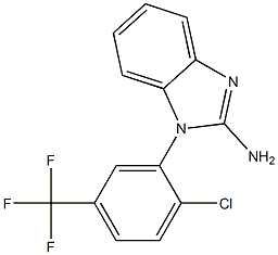 1-[2-chloro-5-(trifluoromethyl)phenyl]-1H-1,3-benzodiazol-2-amine 结构式