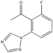 1-[2-fluoro-6-(1H-1,2,4-triazol-1-yl)phenyl]ethan-1-one 结构式