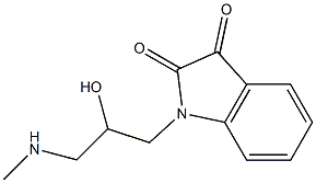 1-[2-hydroxy-3-(methylamino)propyl]-2,3-dihydro-1H-indole-2,3-dione 结构式