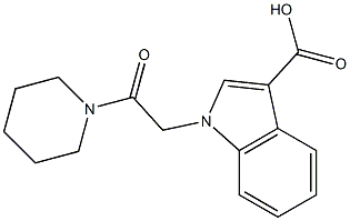 1-[2-oxo-2-(piperidin-1-yl)ethyl]-1H-indole-3-carboxylic acid 结构式