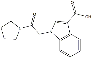 1-[2-oxo-2-(pyrrolidin-1-yl)ethyl]-1H-indole-3-carboxylic acid 结构式