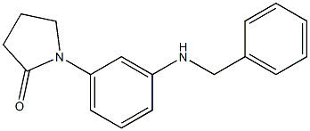 1-[3-(benzylamino)phenyl]pyrrolidin-2-one 结构式