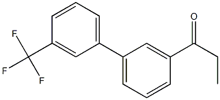 1-[3'-(trifluoromethyl)-1,1'-biphenyl-3-yl]propan-1-one 结构式