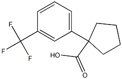1-[3-(trifluoromethyl)phenyl]cyclopentane-1-carboxylic acid 结构式