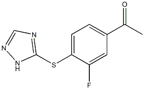 1-[3-fluoro-4-(1H-1,2,4-triazol-5-ylsulfanyl)phenyl]ethan-1-one 结构式