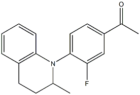 1-[3-fluoro-4-(2-methyl-1,2,3,4-tetrahydroquinolin-1-yl)phenyl]ethan-1-one 结构式