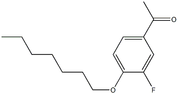 1-[3-fluoro-4-(heptyloxy)phenyl]ethan-1-one 结构式