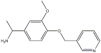 1-[3-methoxy-4-(pyridin-3-ylmethoxy)phenyl]ethanamine 结构式