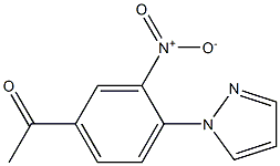 1-[3-nitro-4-(1H-pyrazol-1-yl)phenyl]ethan-1-one 结构式